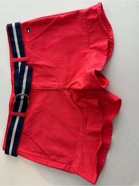 Tommy Hilfiger Belted Ruffled Shorts Pink Girls Size 10
